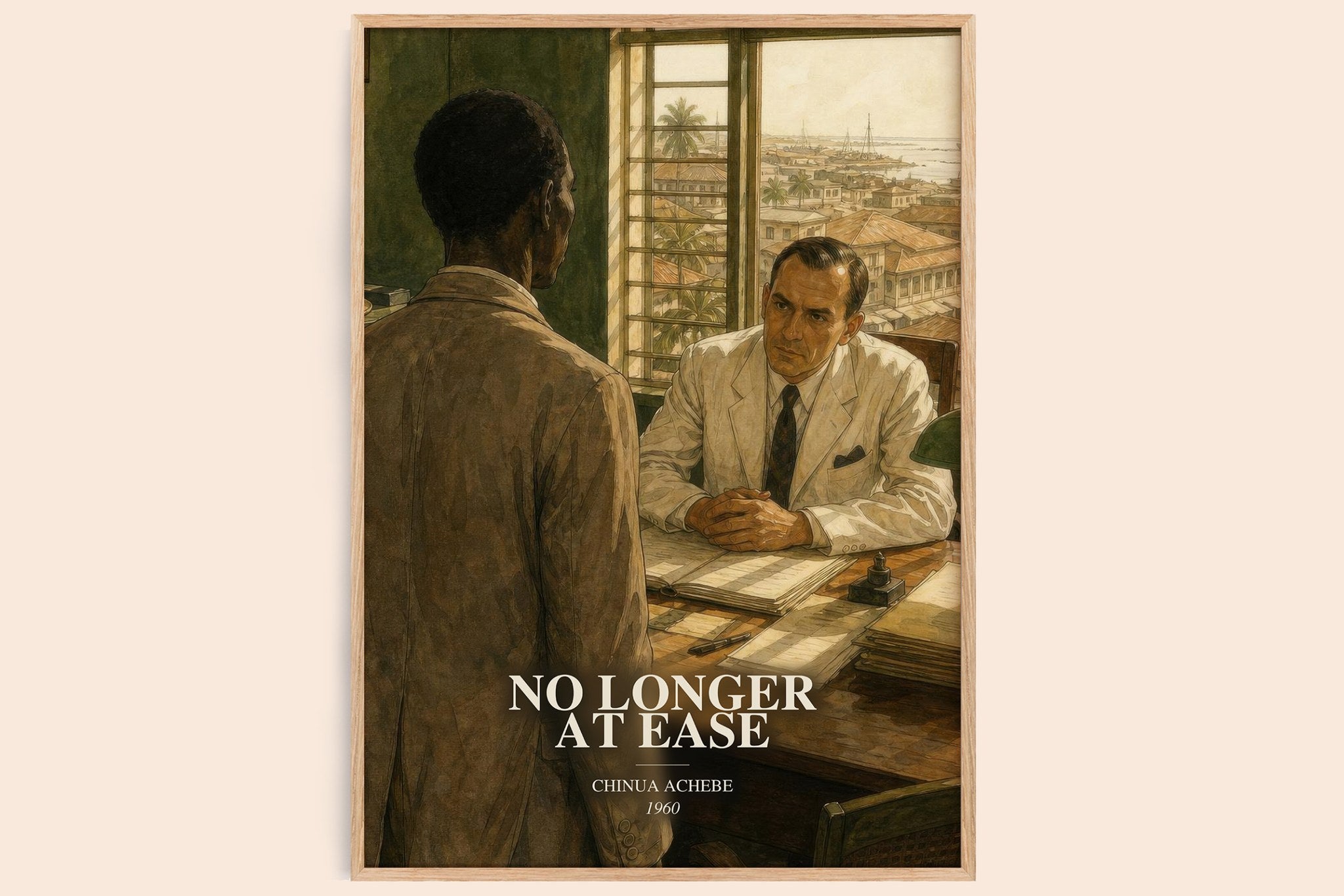No Longer at Ease Book Watercolour Illustration by Chinua Achebe