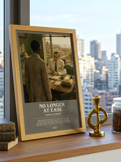 No Longer at Ease bookish print framed by window – literary home decor