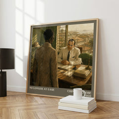 No Longer at Ease literary print framed by window – literary home decor