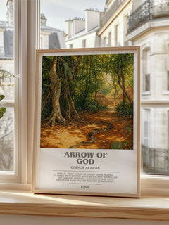 Arrow of God bookish poster colour and style options – Chinua Achebe book art
