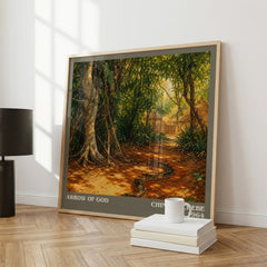 Arrow of God literary print framed by window – literary home decor