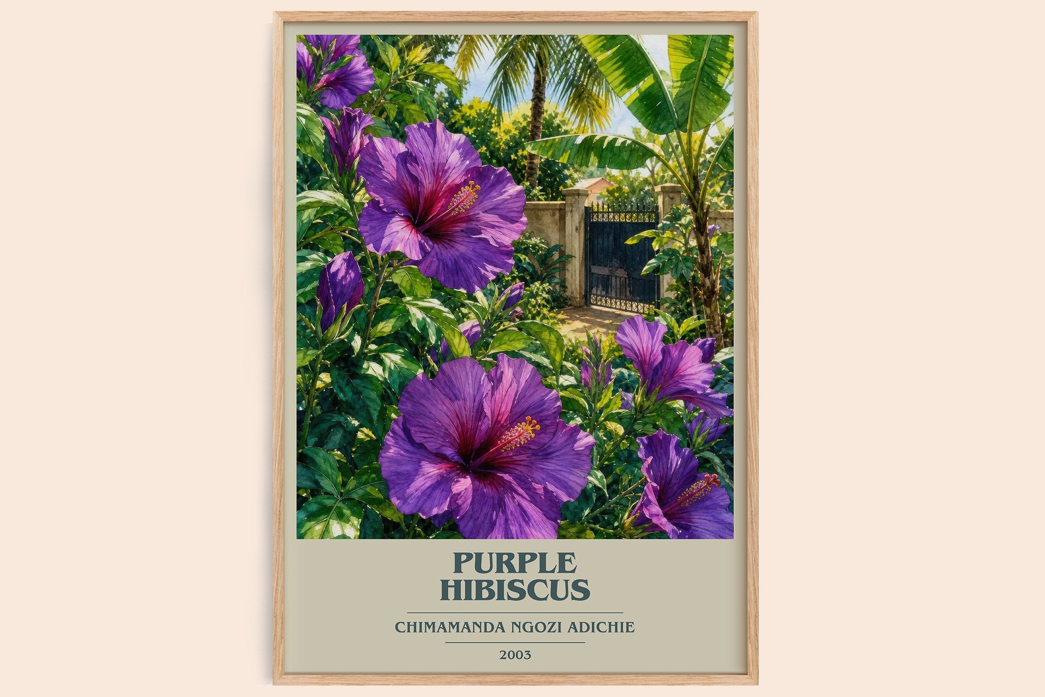 Purple Hibiscus Book Cover Poster by Chimamanda Ngozi Adichie