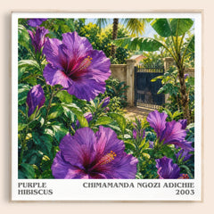 Purple Hibiscus literary book poster by Chimamanda Ngozi Adichie – framed literary art print