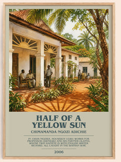 Half of a Yellow Sun bookish book poster by Chimamanda Ngozi Adichie – framed literary art print