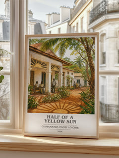 Half of a Yellow Sun book cover poster colour and style options – Chimamanda Ngozi Adichie book art