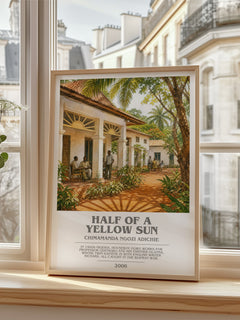 Half of a Yellow Sun bookish poster colour and style options – Chimamanda Ngozi Adichie book art
