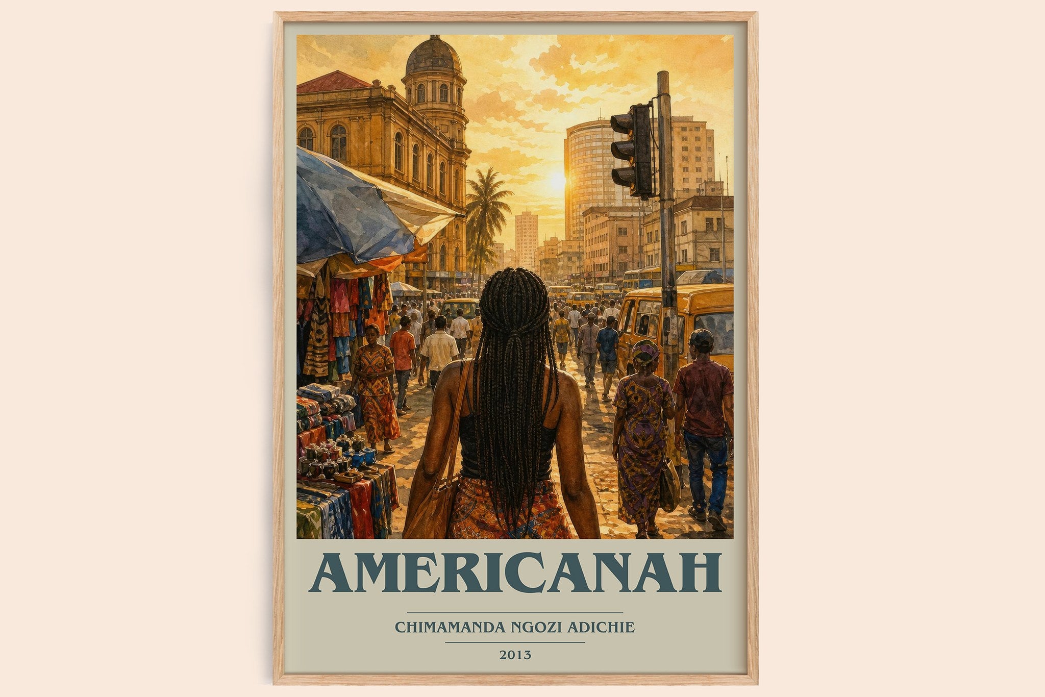 Americanah Book Cover Poster by Chimamanda Ngozi Adichie