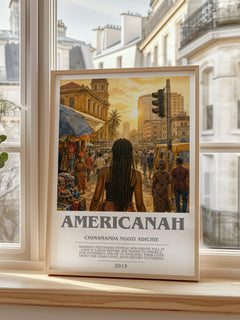 Americanah bookish poster colour and style options – Chimamanda Ngozi Adichie book art