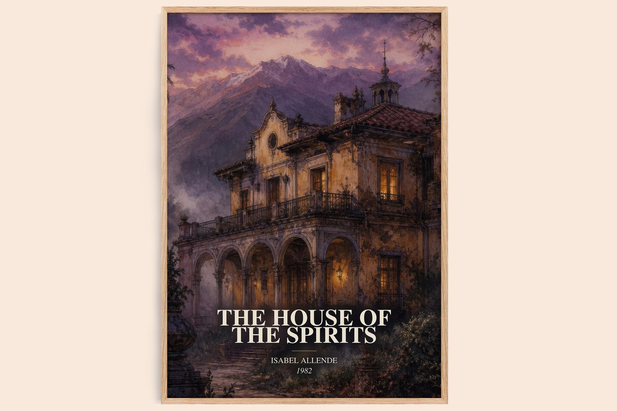 House of the Spirits Book Watercolour Illustration by Isabel Allende