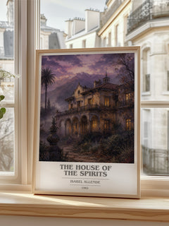 The House of the Spirits book cover poster colour and style options – Isabel Allende book art