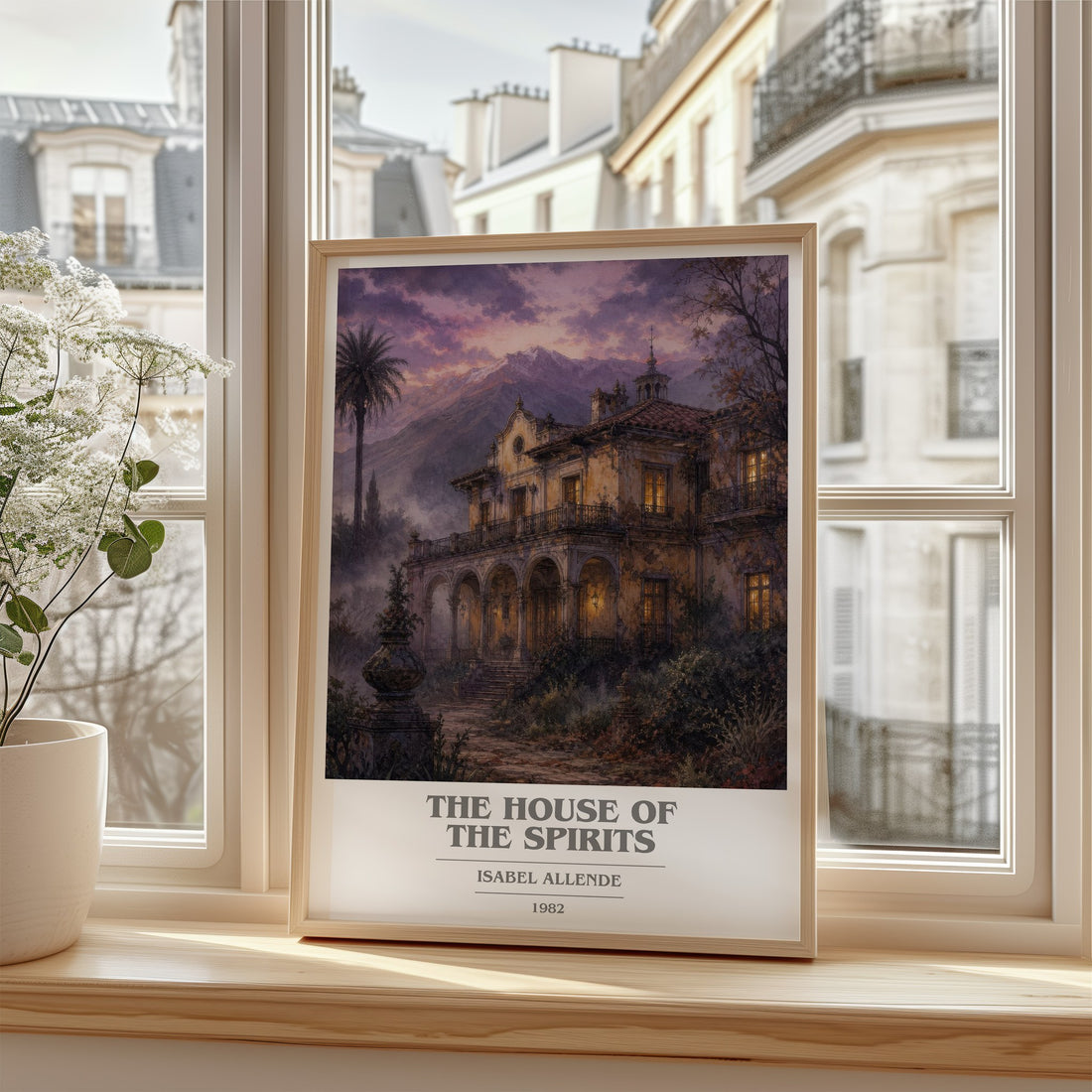The House of the Spirits book cover poster colour and style options – Isabel Allende book art