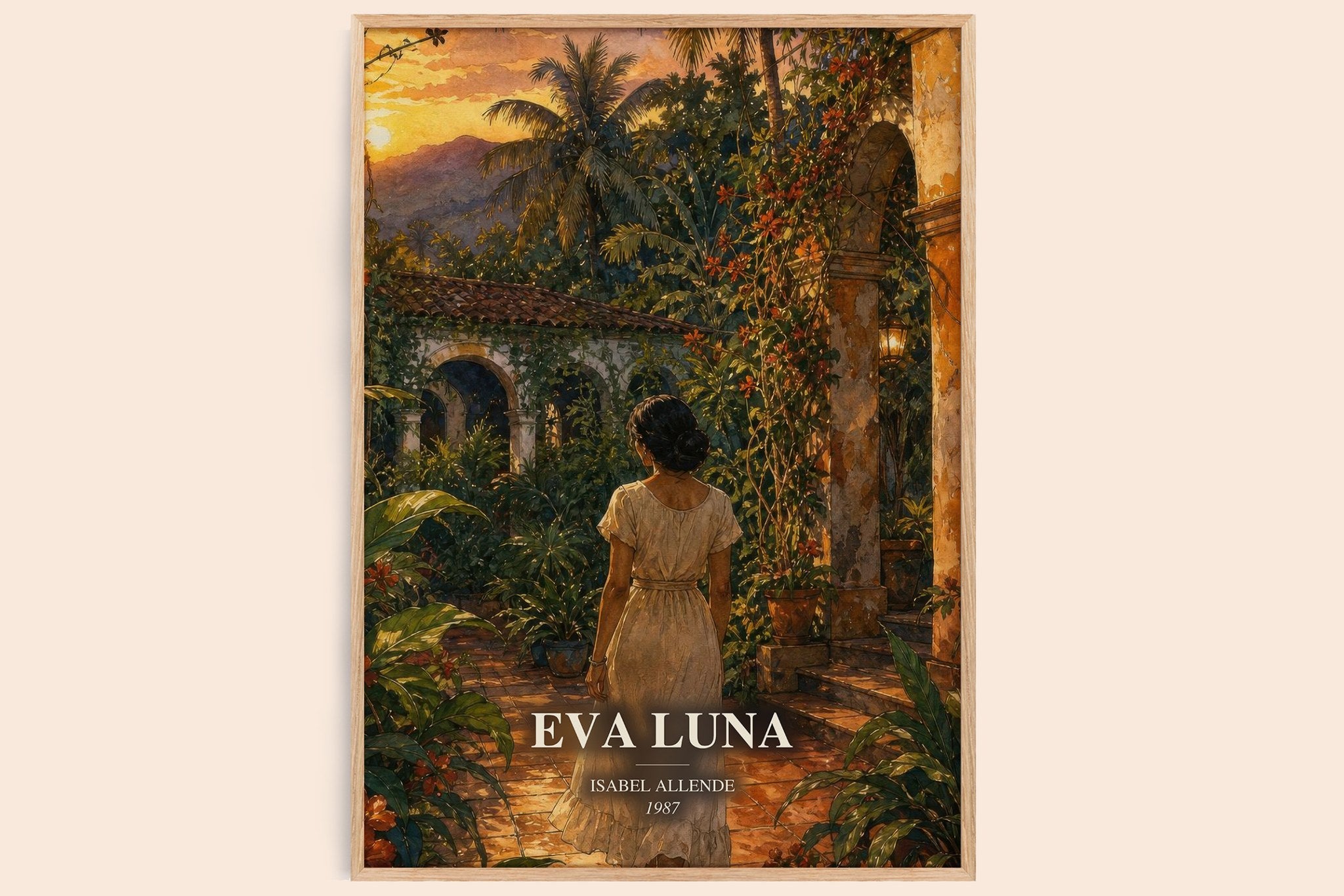 Eva Luna Book Watercolour Illustration by Isabel Allende