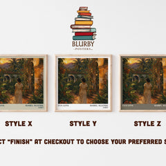 Eva Luna literary print in frame leaning in hallway – literary fiction wall art