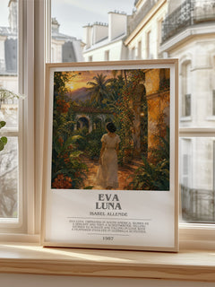 Eva Luna bookish poster colour and style options – Isabel Allende book art