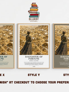 Daughter of Fortune bookish print in frame leaning in hallway – historical fiction wall art
