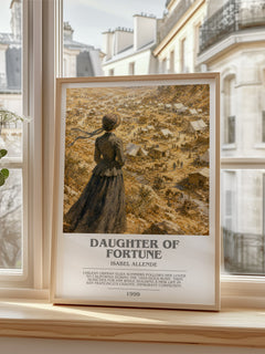 Daughter of Fortune bookish poster colour and style options – Isabel Allende book art