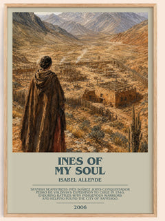 Ines of My Soul bookish book poster by Isabel Allende – framed literary art print