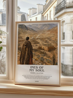 Ines of My Soul bookish poster colour and style options – Isabel Allende book art
