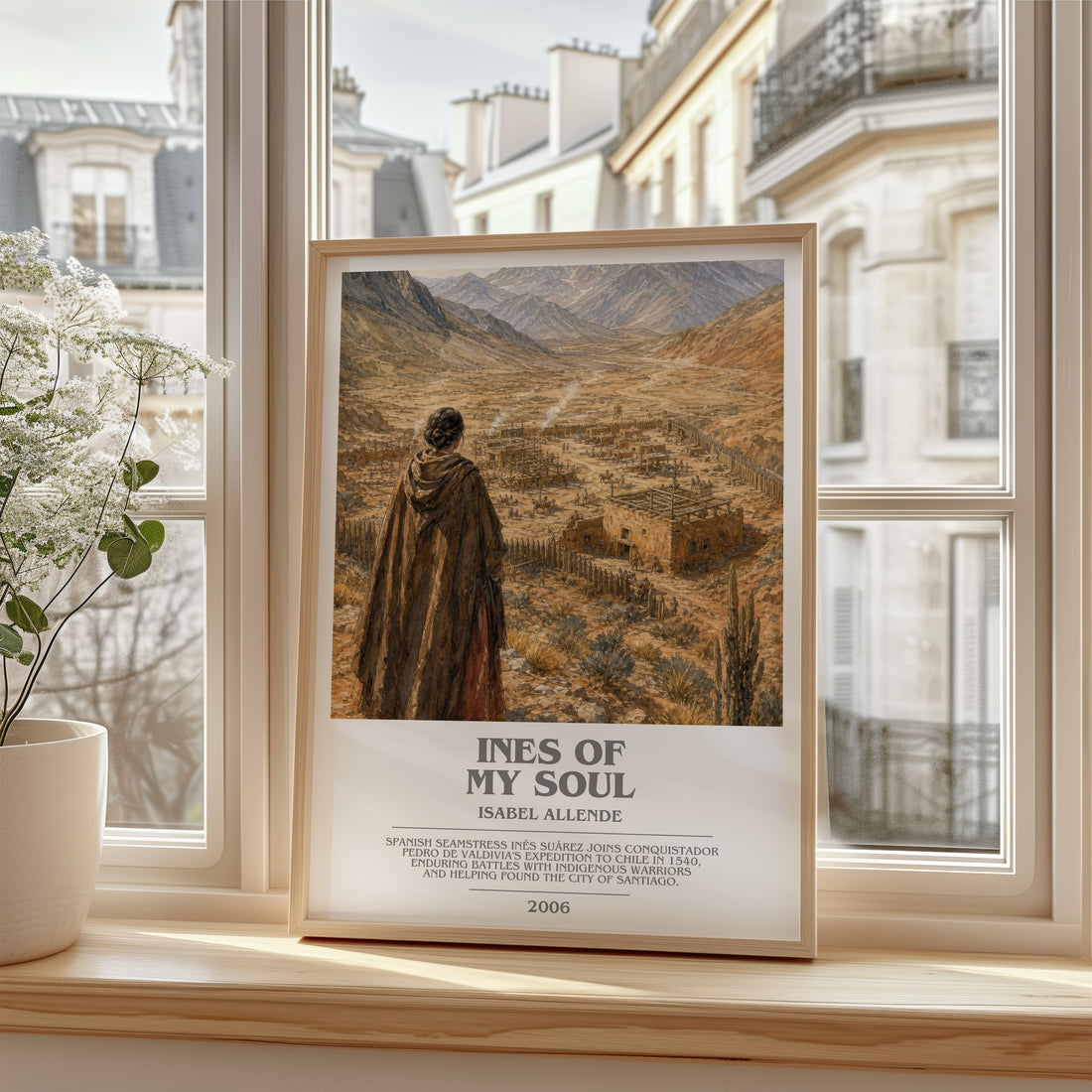 Ines of My Soul bookish poster colour and style options – Isabel Allende book art