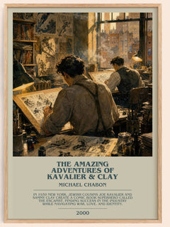 The Amazing Adventures of Kavalier & Clay bookish book poster by Michael Chabon – framed literary art print