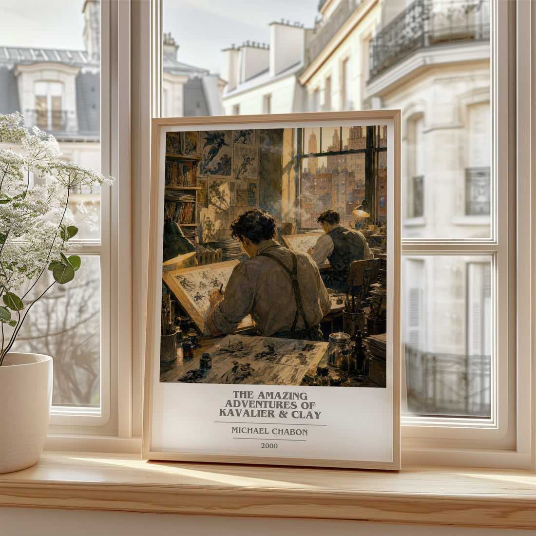 The Amazing Adventures of Kavalier & Clay book cover poster colour and style options – Michael Chabon book art