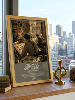 The Amazing Adventures of Kavalier & Clay bookish print framed by window – literary home decor