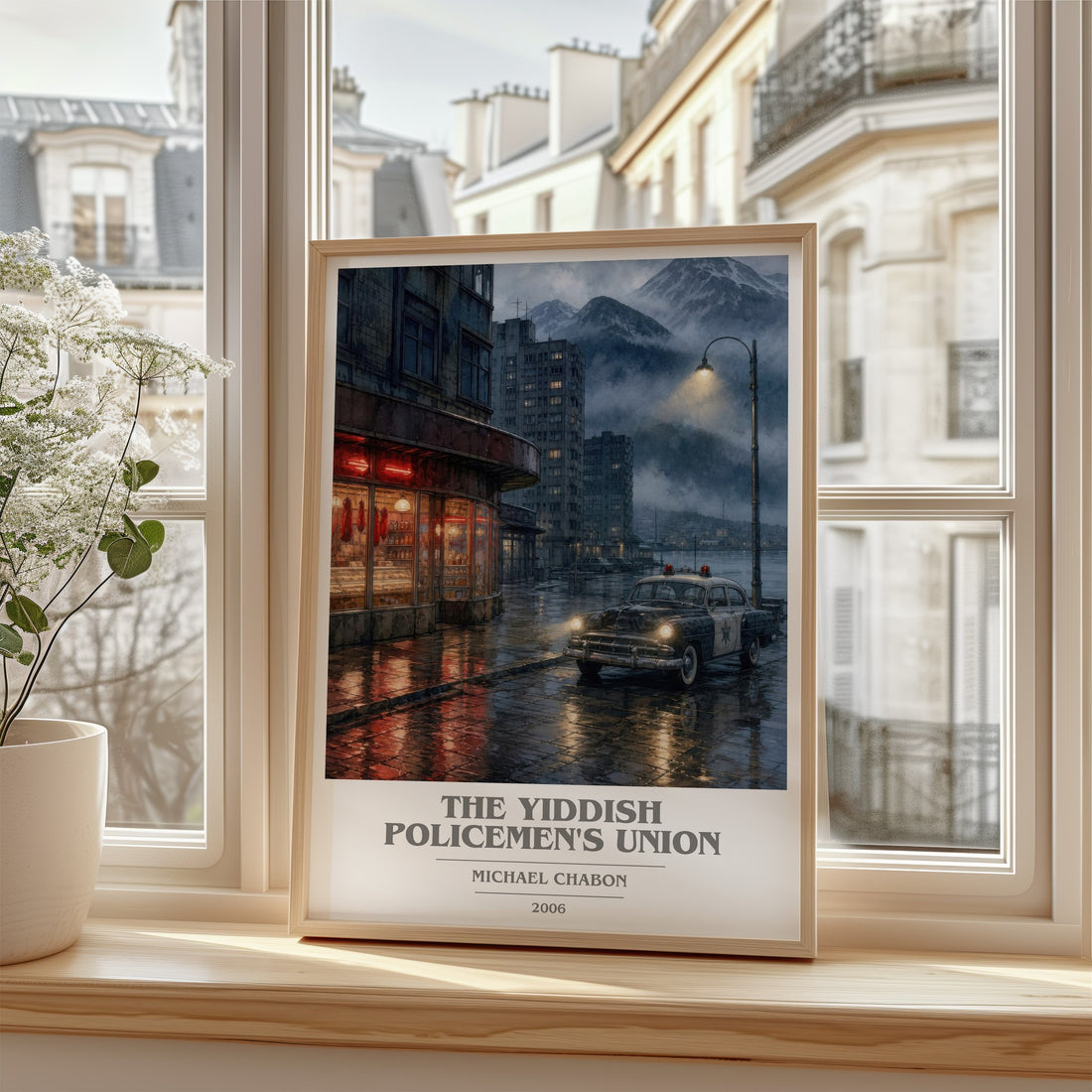 The Yiddish Policemen's Union book cover poster colour and style options – Michael Chabon book art
