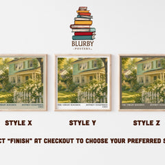 The Virgin Suicides literary print in frame leaning in hallway – literary fiction wall art