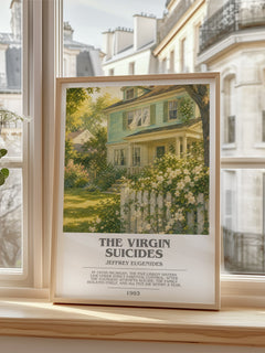 The Virgin Suicides bookish poster colour and style options – Jeffrey Eugenides book art