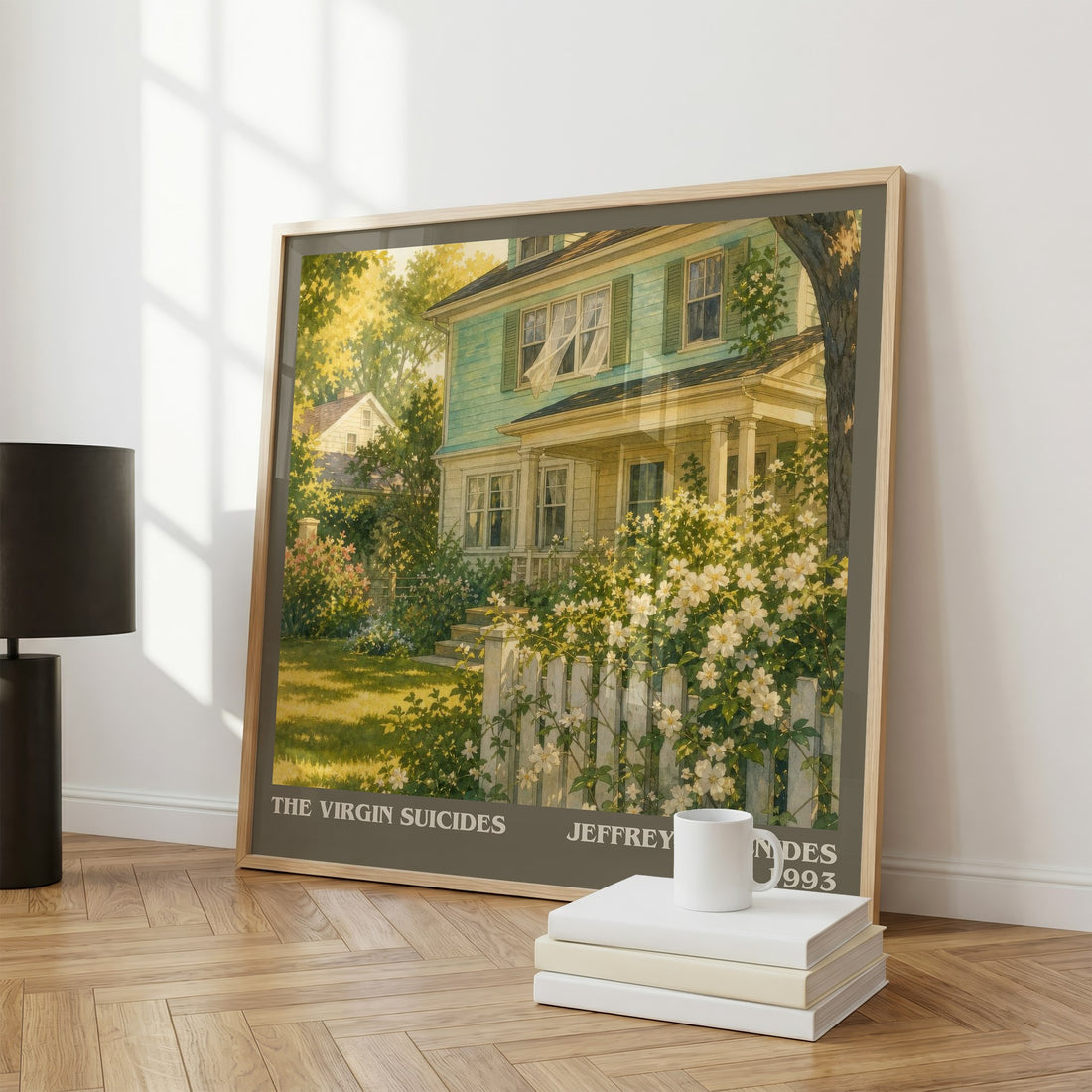 The Virgin Suicides literary print framed by window – literary home decor
