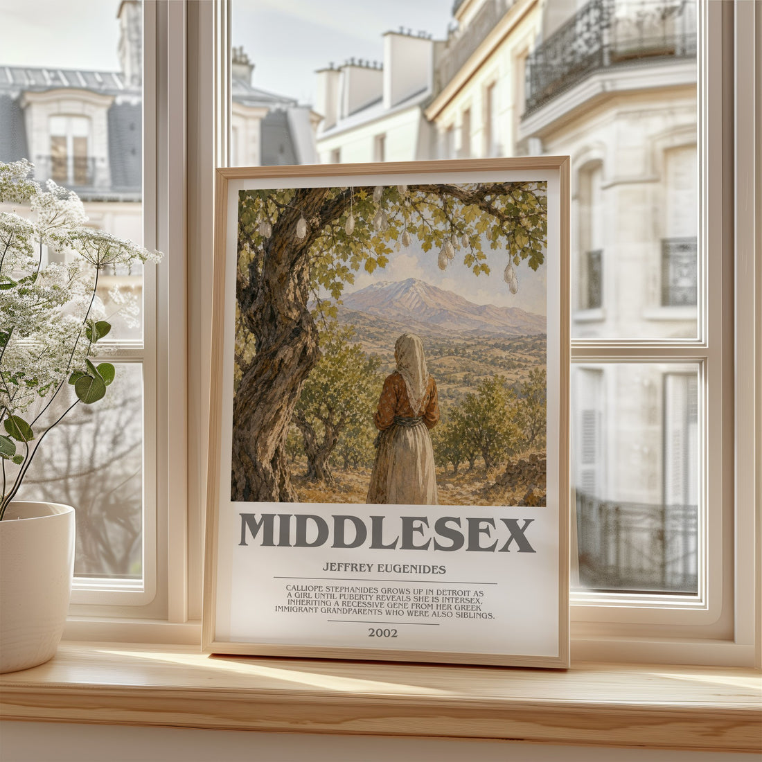 Middlesex bookish poster colour and style options – Jeffrey Eugenides book art