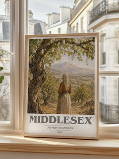 Middlesex book cover poster colour and style options – Jeffrey Eugenides book art