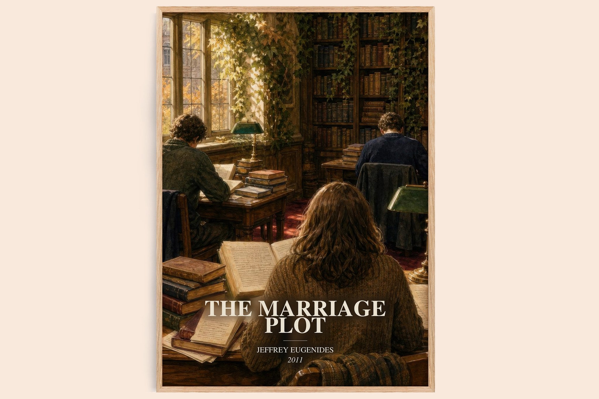 The Marriage Plot Book Watercolour Illustration by Jeffrey Eugenides