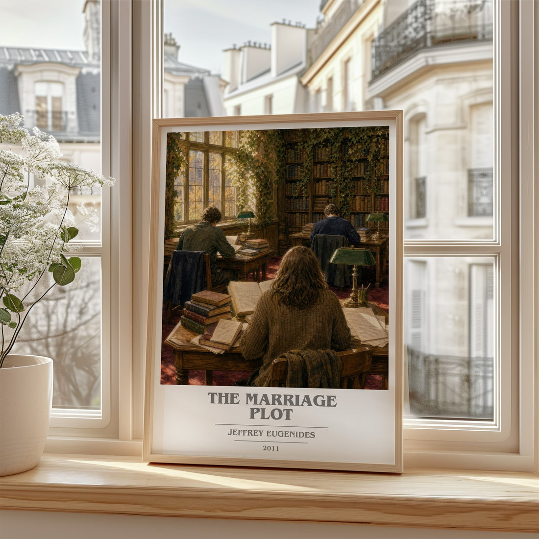 The Marriage Plot book cover poster colour and style options – Jeffrey Eugenides book art