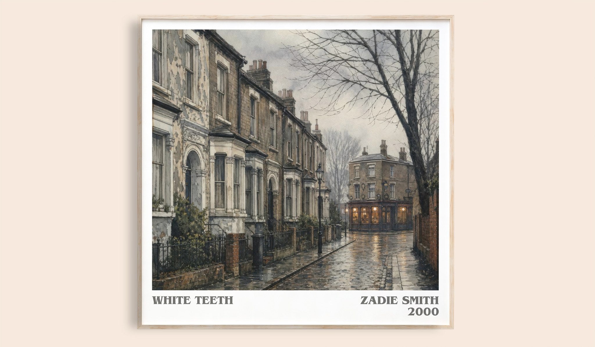 White Teeth Literary Art Print by Zadie Smith