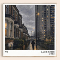 NW literary book poster by Zadie Smith – framed literary art print