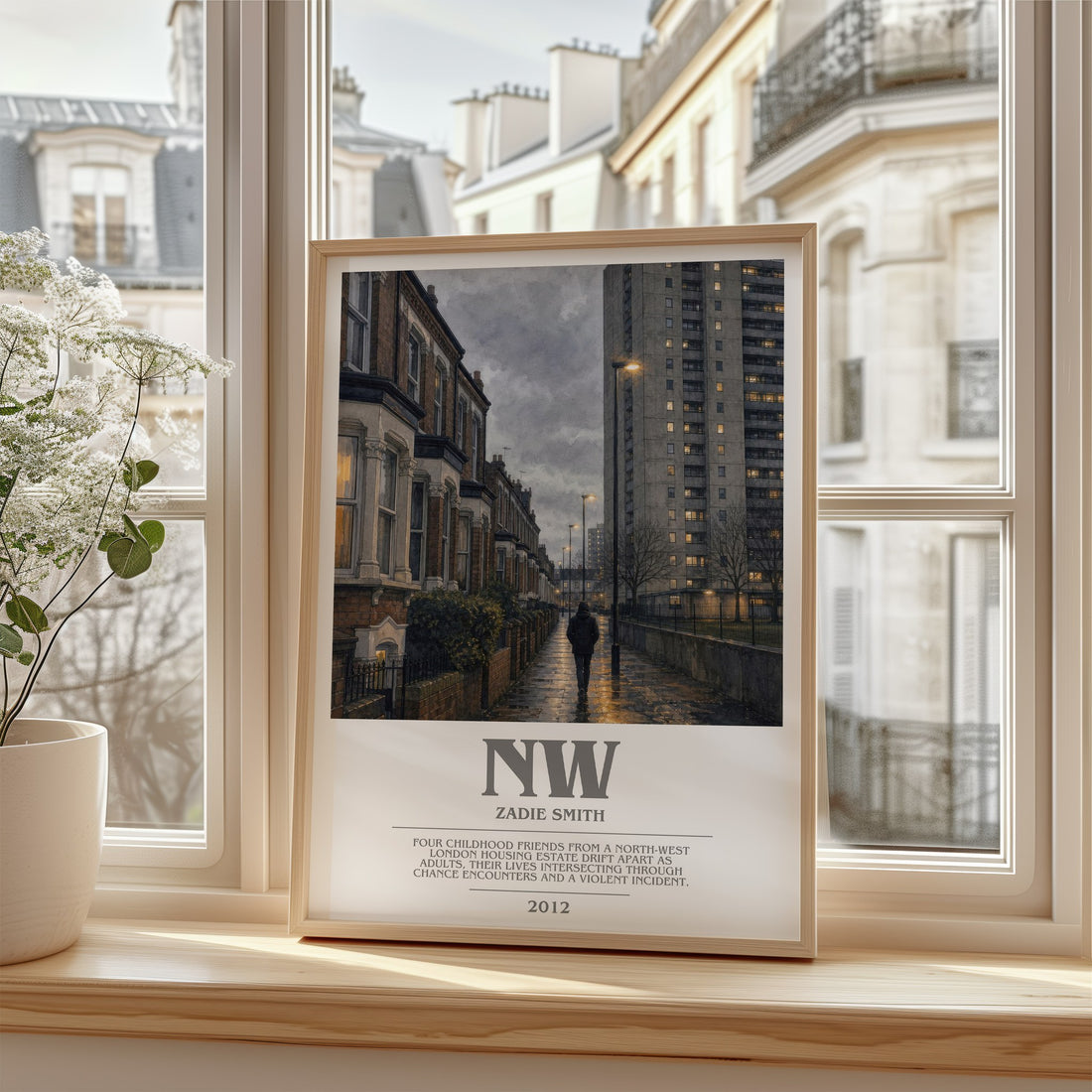 NW bookish poster colour and style options – Zadie Smith book art