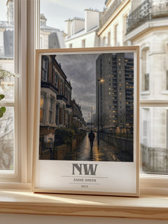NW book cover poster colour and style options – Zadie Smith book art