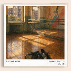 Swing Time literary book poster by Zadie Smith – framed literary art print