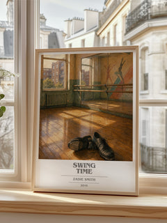 Swing Time book cover poster colour and style options – Zadie Smith book art