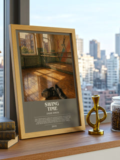 Swing Time bookish print framed by window – literary home decor