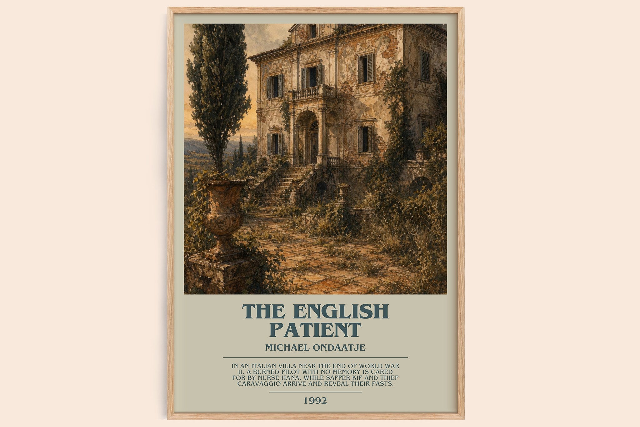 The English Patient Bookish Wall Art by Michael Ondaatje