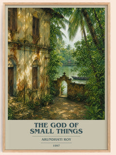 The God of Small Things book cover book poster by Arundhati Roy – framed literary art print
