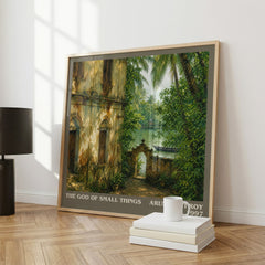 The God of Small Things literary print framed by window – literary home decor