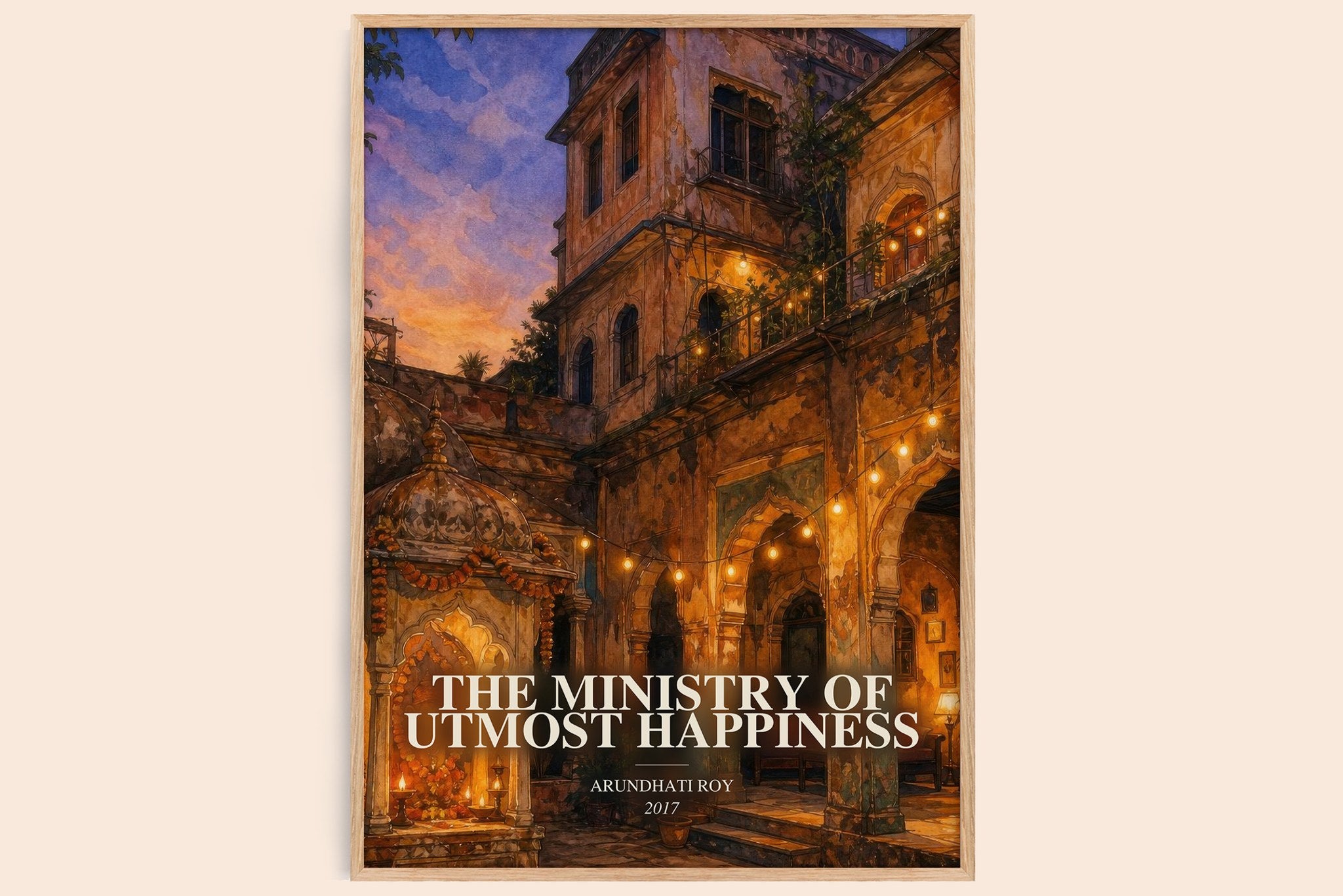 Ministry of Utmost Happiness Book Watercolour Illustration by A. Roy