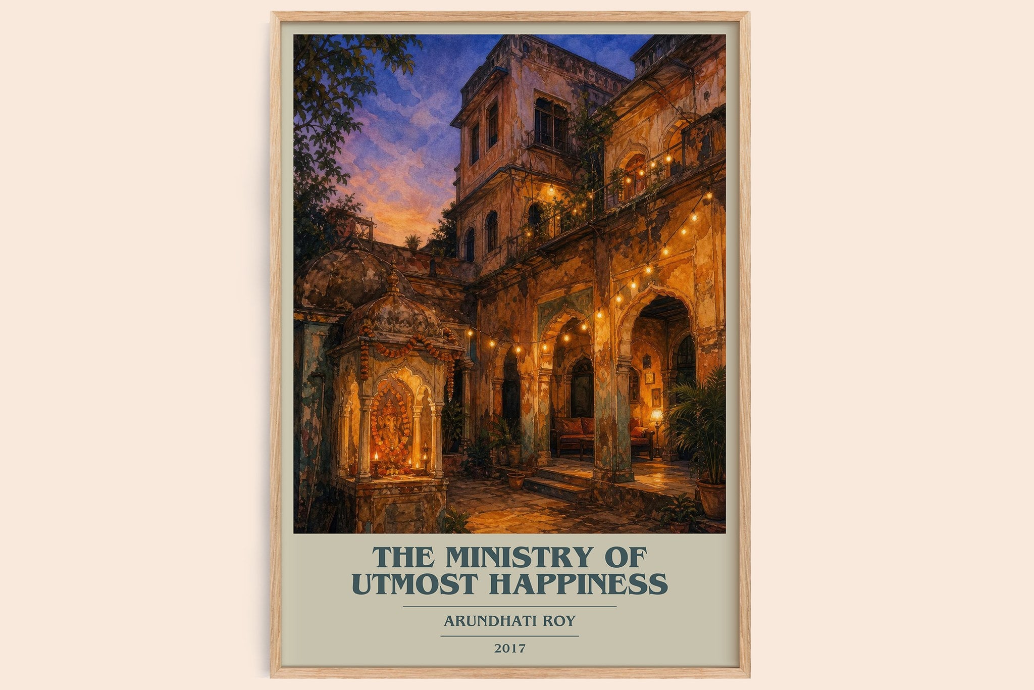 The Ministry of Utmost Happiness Book Cover Poster by Arundhati Roy