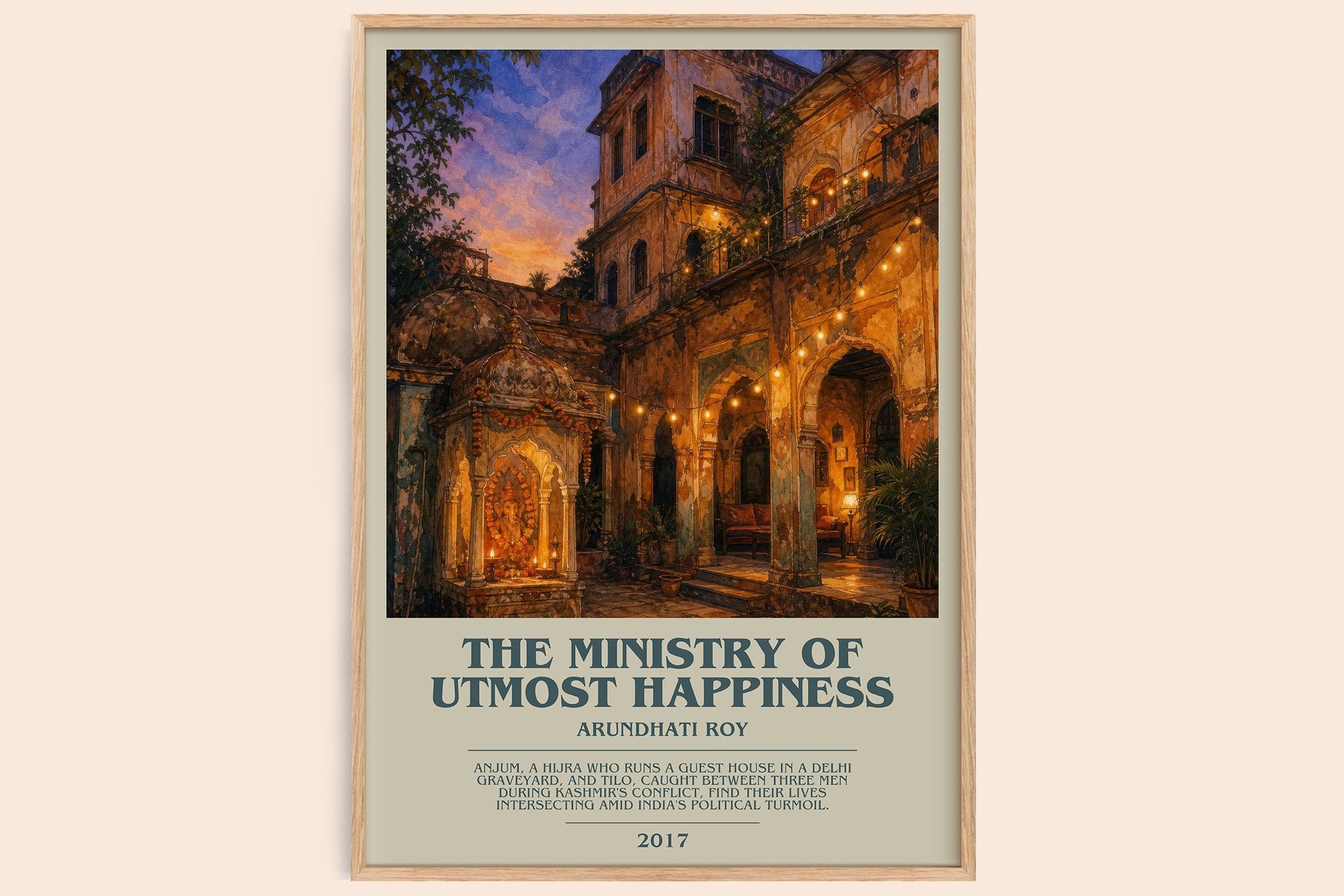 The Ministry of Utmost Happiness Bookish Wall Art by Arundhati Roy