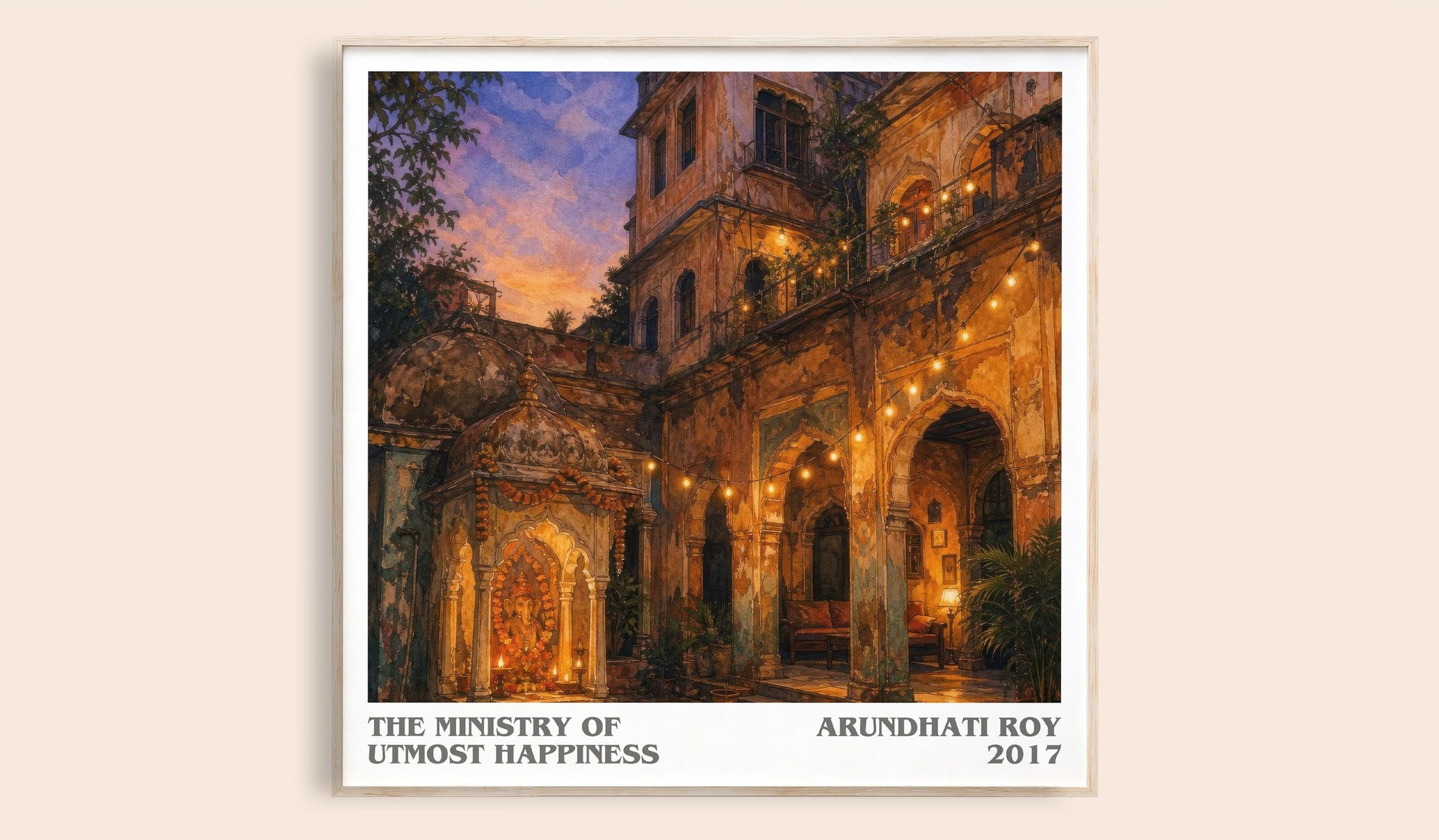 The Ministry of Utmost Happiness Literary Art Print by Arundhati Roy