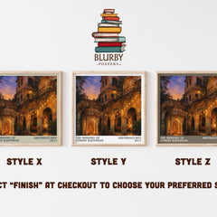 The Ministry of Utmost Happiness literary print in frame leaning in hallway – literary fiction wall art