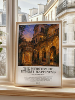The Ministry of Utmost Happiness bookish poster colour and style options – Arundhati Roy book art